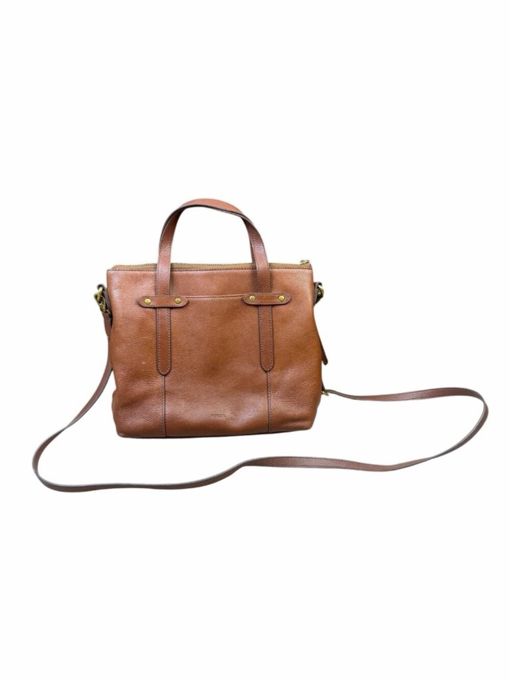 Fossil - Leather Satchel Handbag in Brown